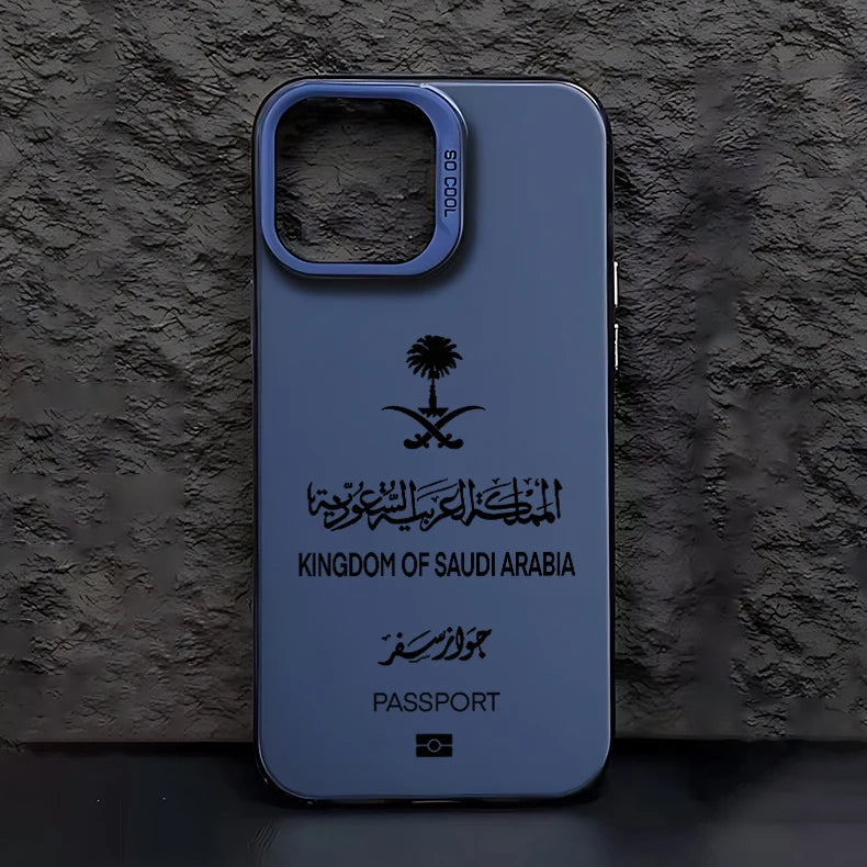Saudi Arabia Passport Phone Case For iPhone 16 15 14 13 12 11 Pro Max X XR XSMAX 8 7 Plus Candy Matte Shockproof Back Cover