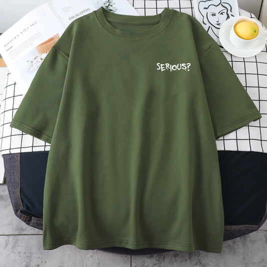 Creative Words Serious Printed Female T Shirtsimple S-Xxxl T-Shirts Retro Breathable Short Sleeved Comfortable Tshirts Women