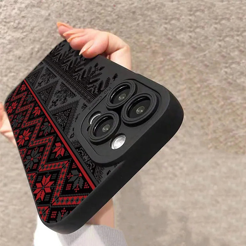 Vintage Totem Painting Shockproof Phone Case For iPhone 16 15 14 13 12 11 Pro Max XS X XR 7 8 Plus SE 2022 13 12 Mini Soft Cover