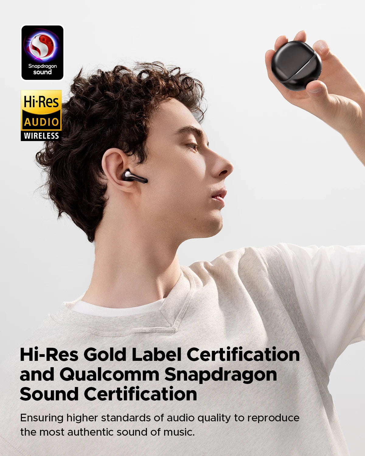 SoundPEATS Air5 ANC Bluetooth 5.4 Wireless Earbuds with Hi-Res Audio,aptX lossless,CVC V8.0,6MIC AI call noise reduction,IPX5