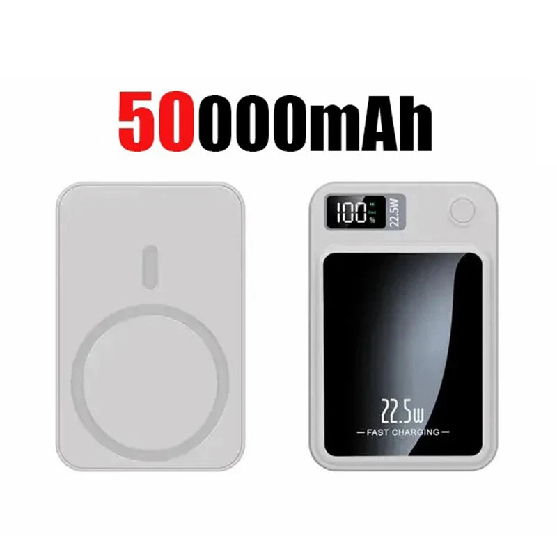 New 100000mah Capacity Power Bank Magnetic Wireless 22.5w Ultra Super Fast Charging Powerbank For Iphone Samsung Huawei Xiaomi