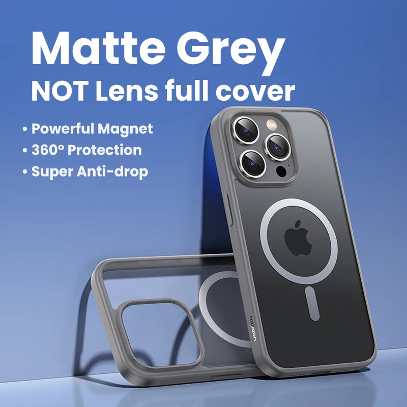 UGREEN for iPhone 14 13 12 Pro Max Magnetic Case Shockproof Cover for iPhone 15 Pro Max 15 Plus 15pro Magnet TPU PC Case