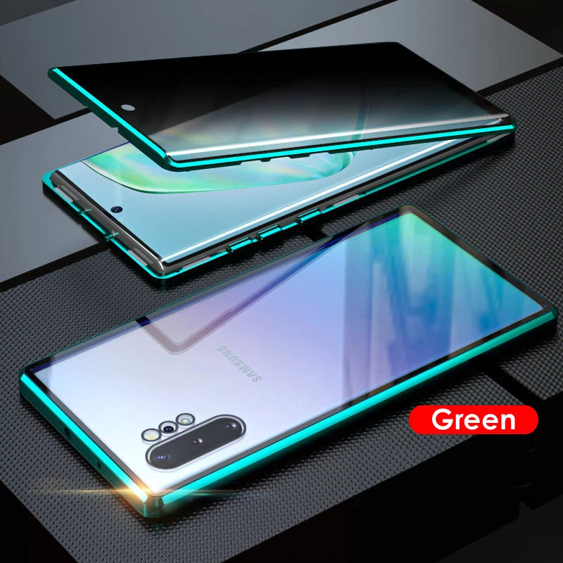 Anti-spy Double Side Glass Magnetic Case For Samsung Galaxy S22 S21 Ultra S20 FE S10 S9 S8 Plus Note 20 10 9 Plus Privacy Cover