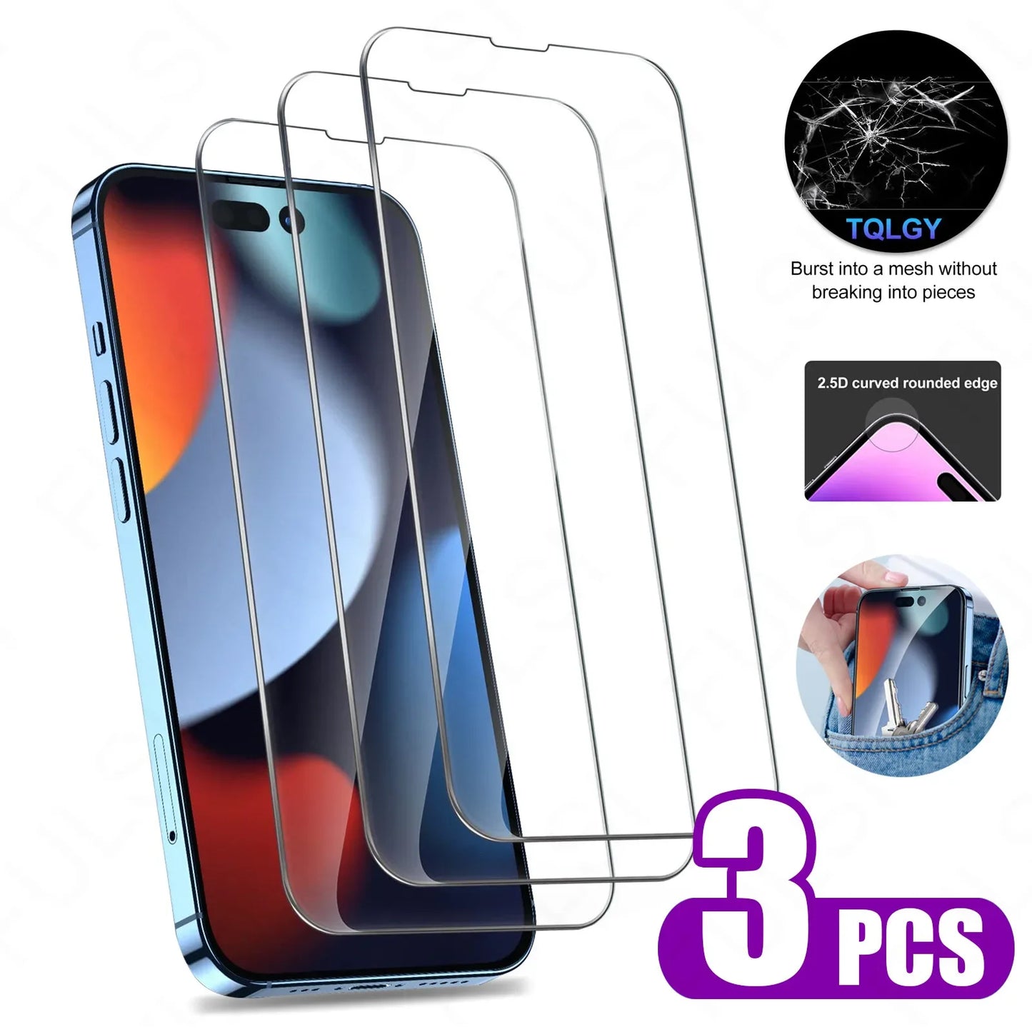 1-5Pcs Privacy Screen Protector for iPhone 14 13 12 11 15 Pro Max Mini 7 8 Plus Anti-spy Glass for IPhone 15 PRO X XR XS MAX SE