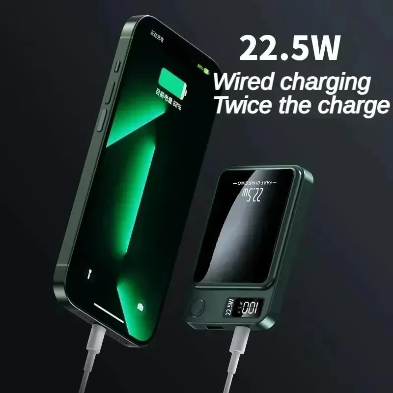 New 100000mah Capacity Power Bank Magnetic Wireless 22.5w Ultra Super Fast Charging Powerbank For Iphone Samsung Huawei Xiaomi