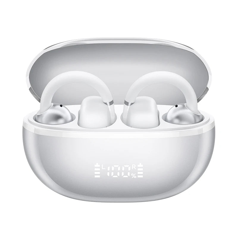 HAYLOU AirFree Ear Clip Earphones Bluetooth 5.4 Wireless Earbuds Dual-mic AI Noise Reduction Sports Headphones Smart LED Display