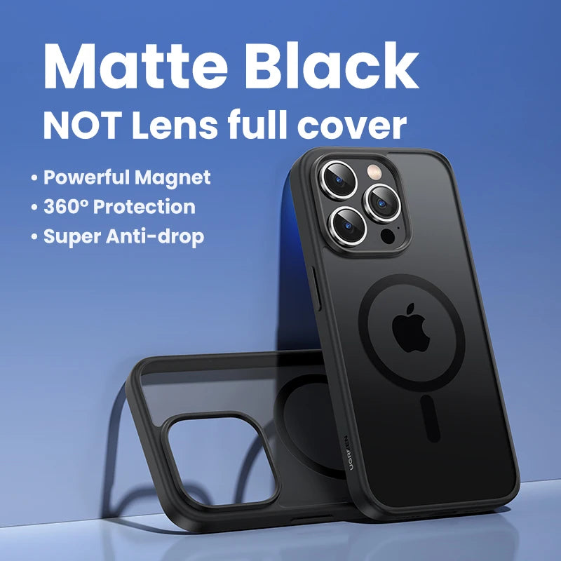 UGREEN for iPhone 14 13 12 Pro Max Magnetic Case Shockproof Cover for iPhone 15 Pro Max 15 Plus 15pro Magnet TPU PC Case