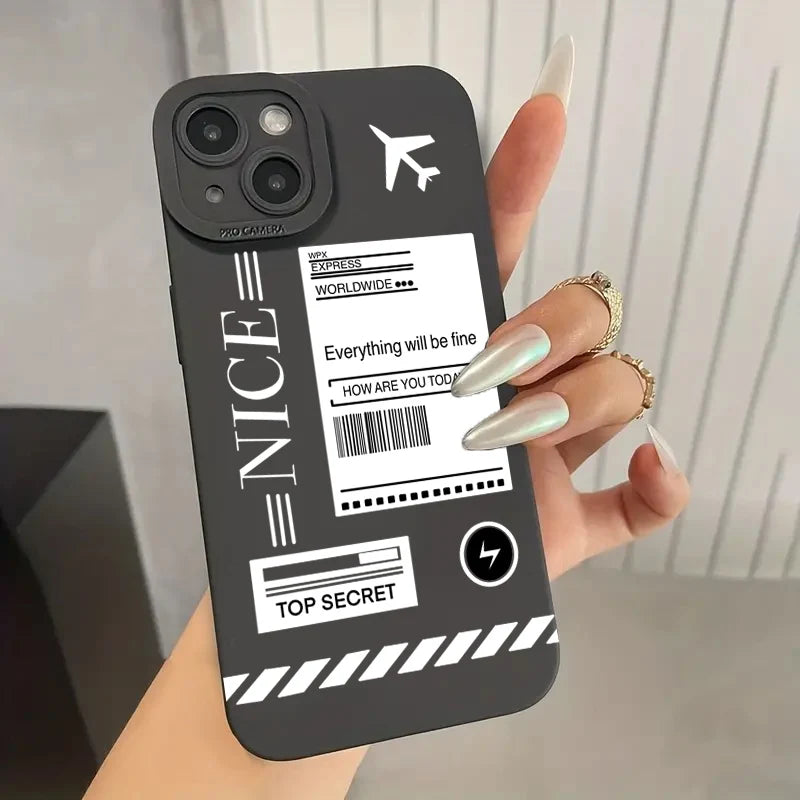 Travel-nspired Airplane Route Desian Phone Case For iPhone 15 14 13 12 11 16 Pro Max Mini 16E 7 8 Plus X XR XS SE2 Soft Cover