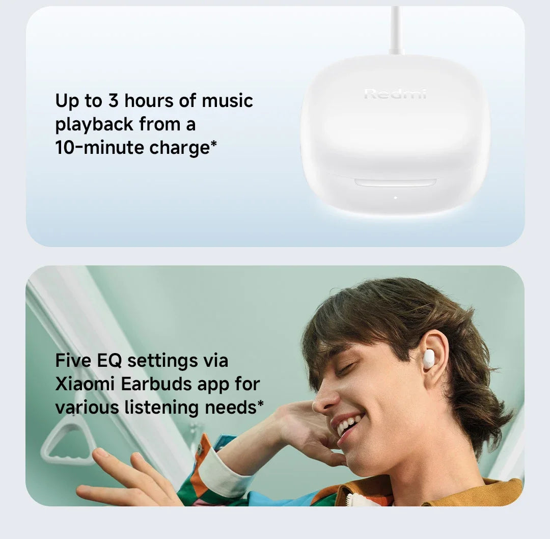 Xiaomi Redmi buds 6 Play Bluetooth 5.4 TWS Earphone Earbuds 10mm Dynamic Driver AI noise cancellation for calls