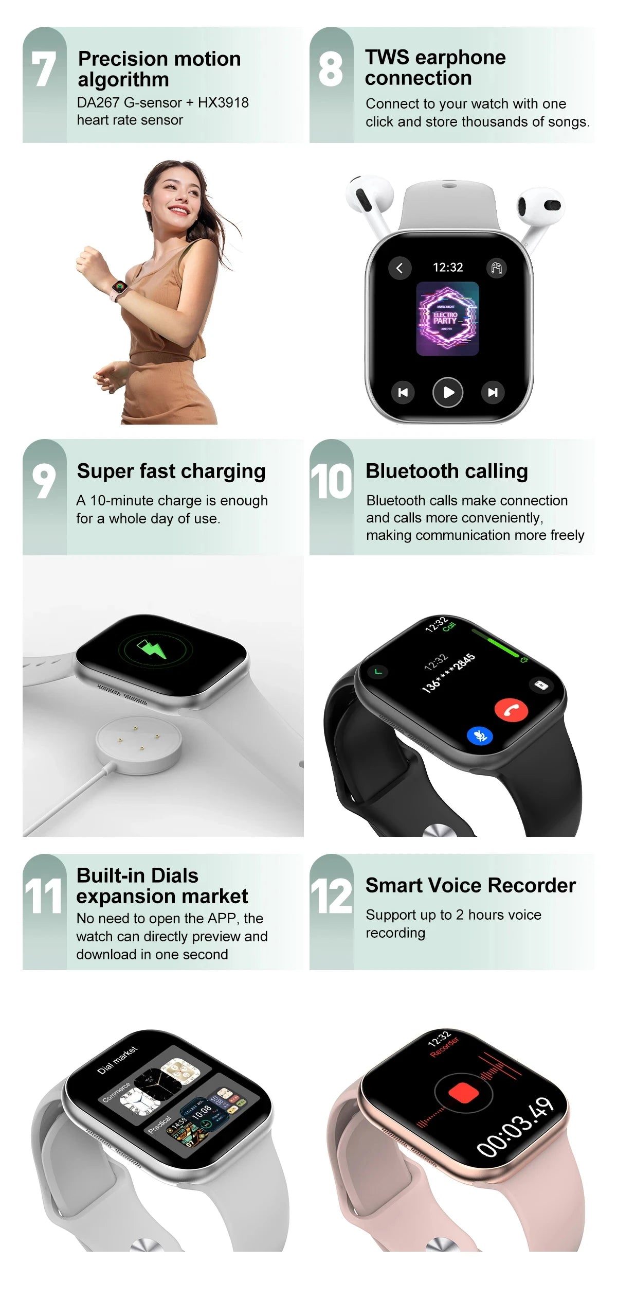 New 2025 Original For Apple Watch 10 GPS Smart Watch Men Body Temperature Bluetooth Call NFC Sports Women SmartWatch for Apple